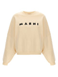 Marni Logo-Embroidered Sweatshirt — Cream