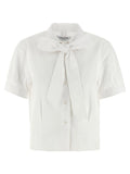 Thom Browne Removable Sash Cotton Poplin Shirt — White