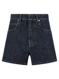 Fendi Padded Denim Denim Shorts — Indigo