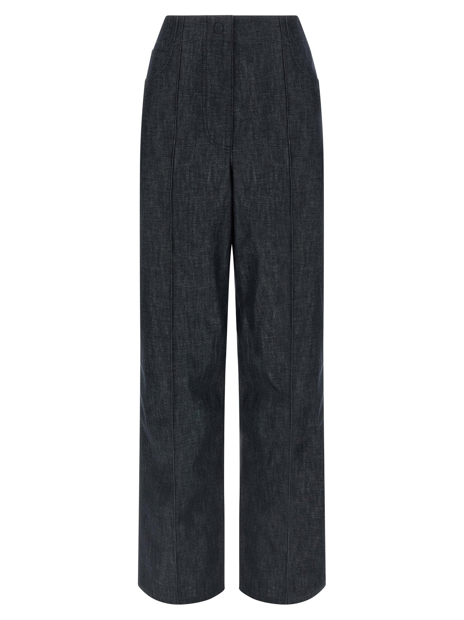 Fendi Roma Patch Jeans — charcoal