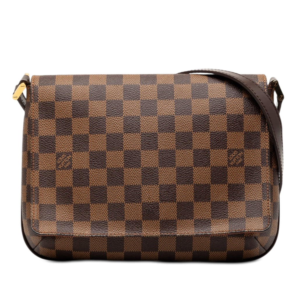 Damier Ebene Musette Tango Long Strap