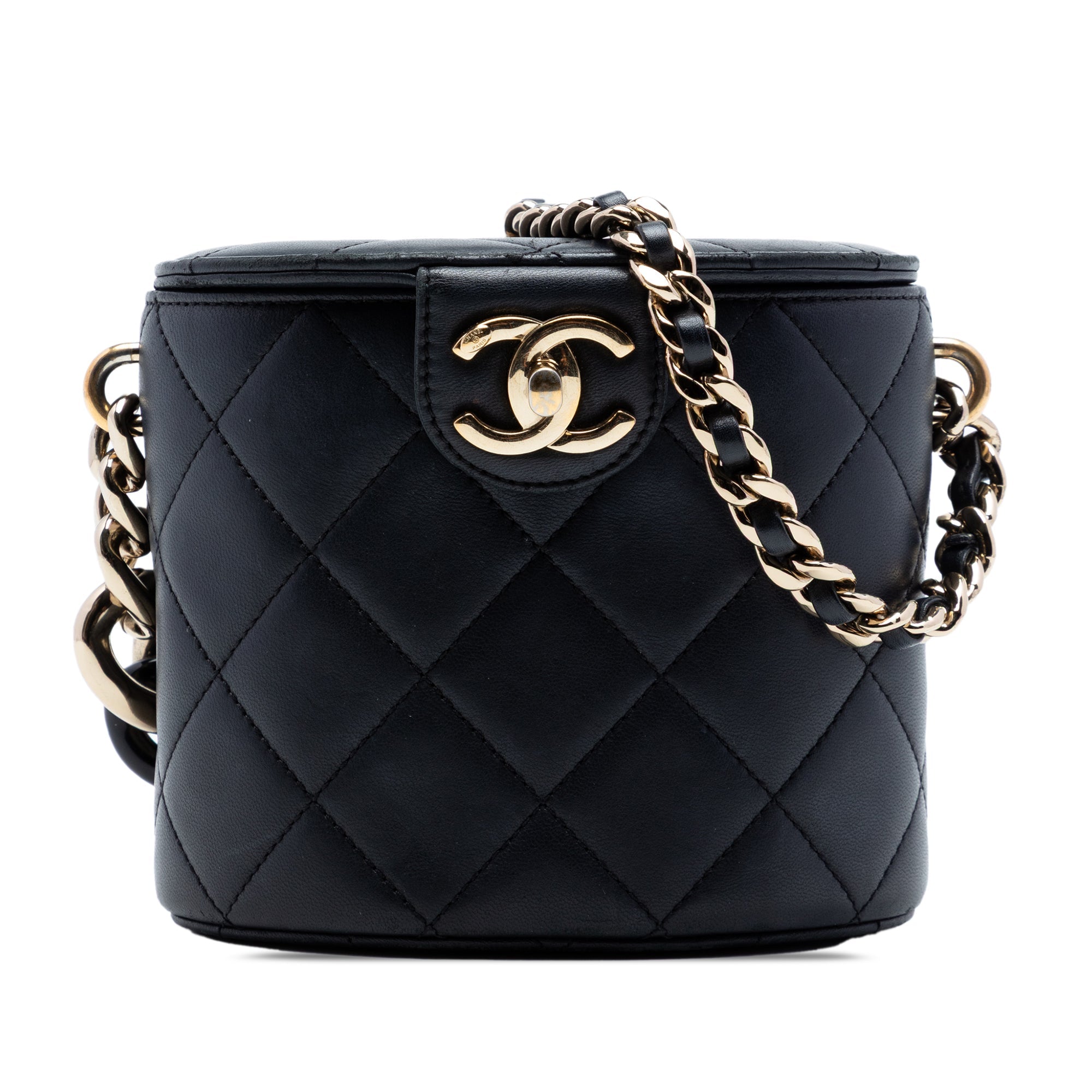 CC Lambskin Elegant Chain Vanity Case