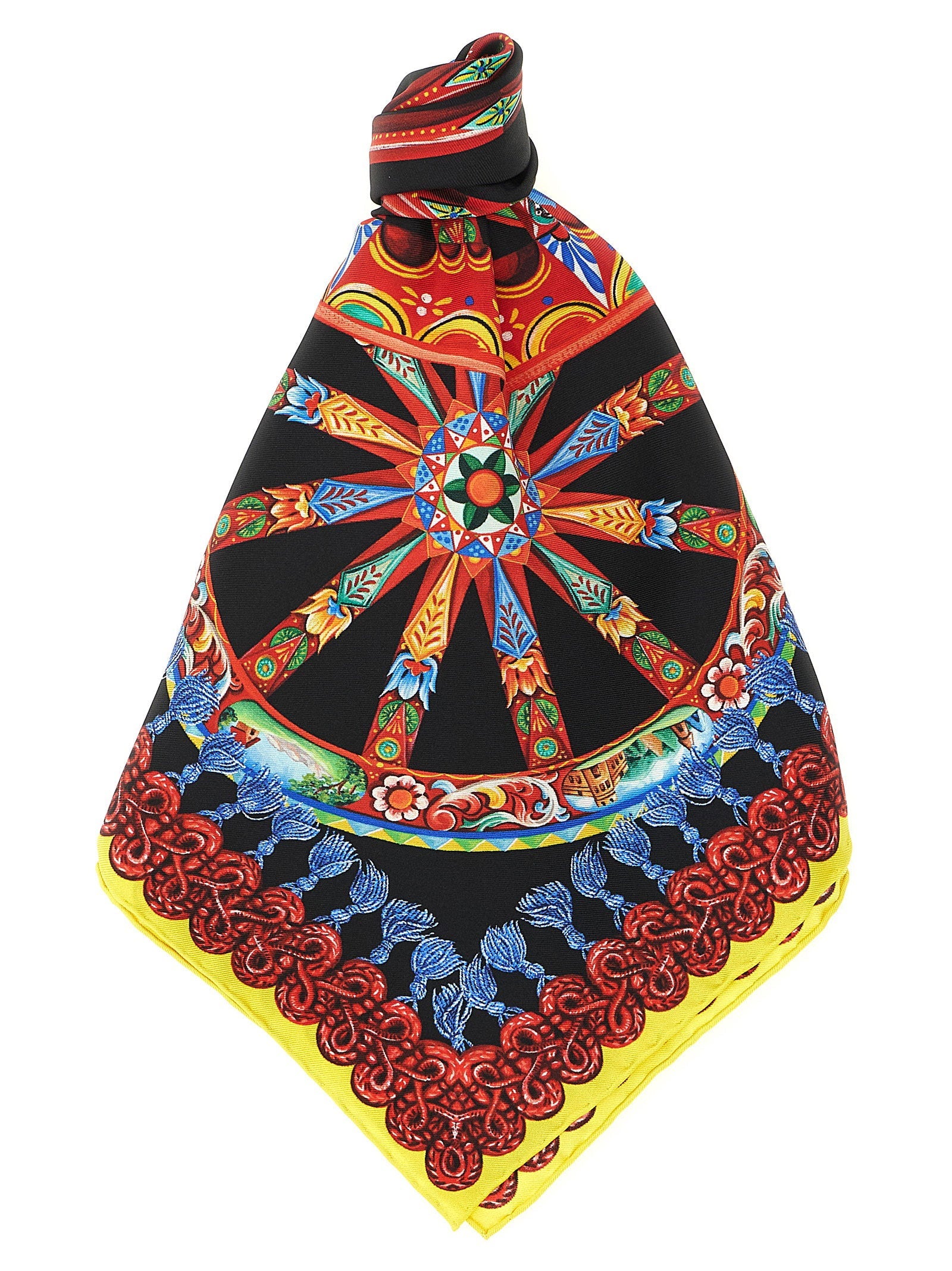 Dolce & Gabbana Carretto Scarf — Black