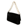 CC Quilted Velvet Chain Shoulder Bag