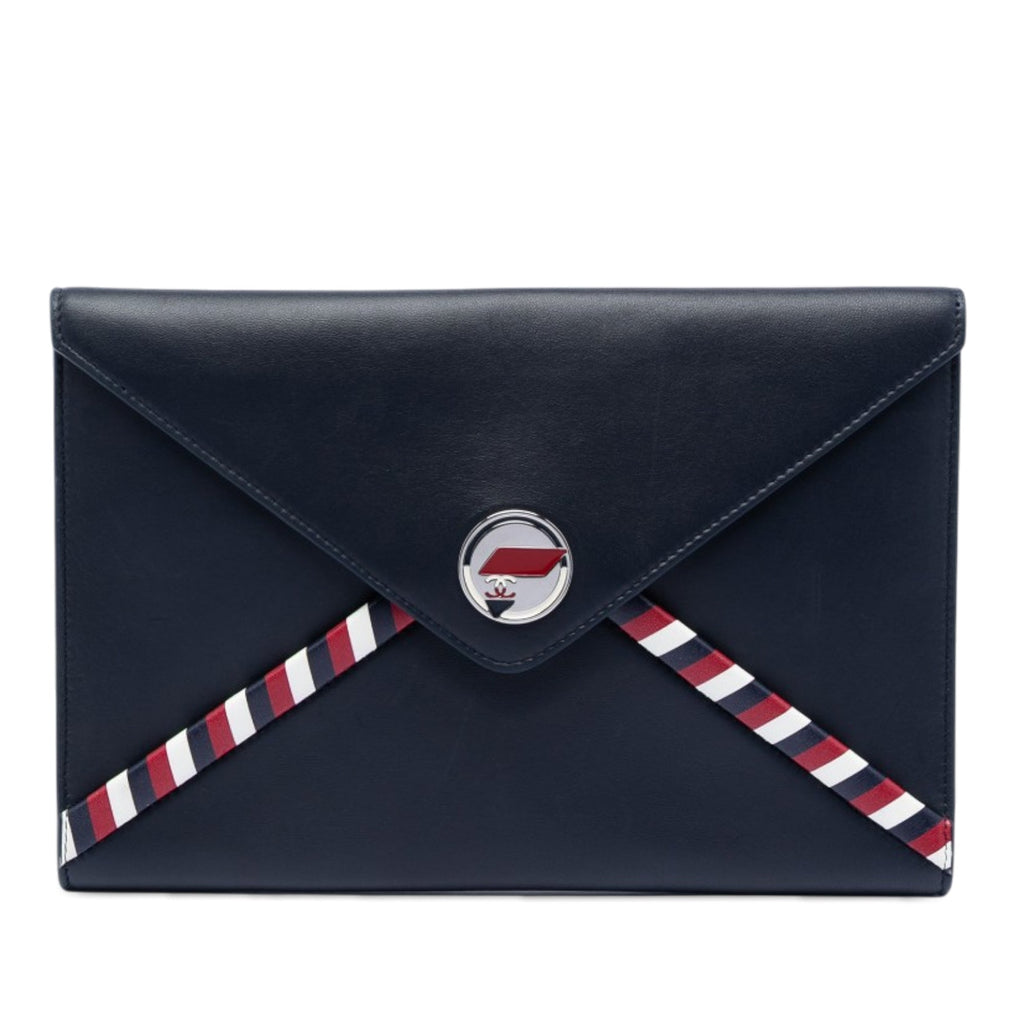Lambskin Airlines Envelope Clutch