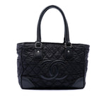 Paris New York Quilted Nylon Tote