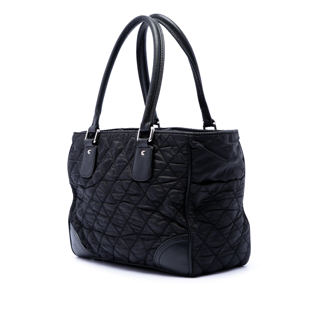 Paris New York Quilted Nylon Tote