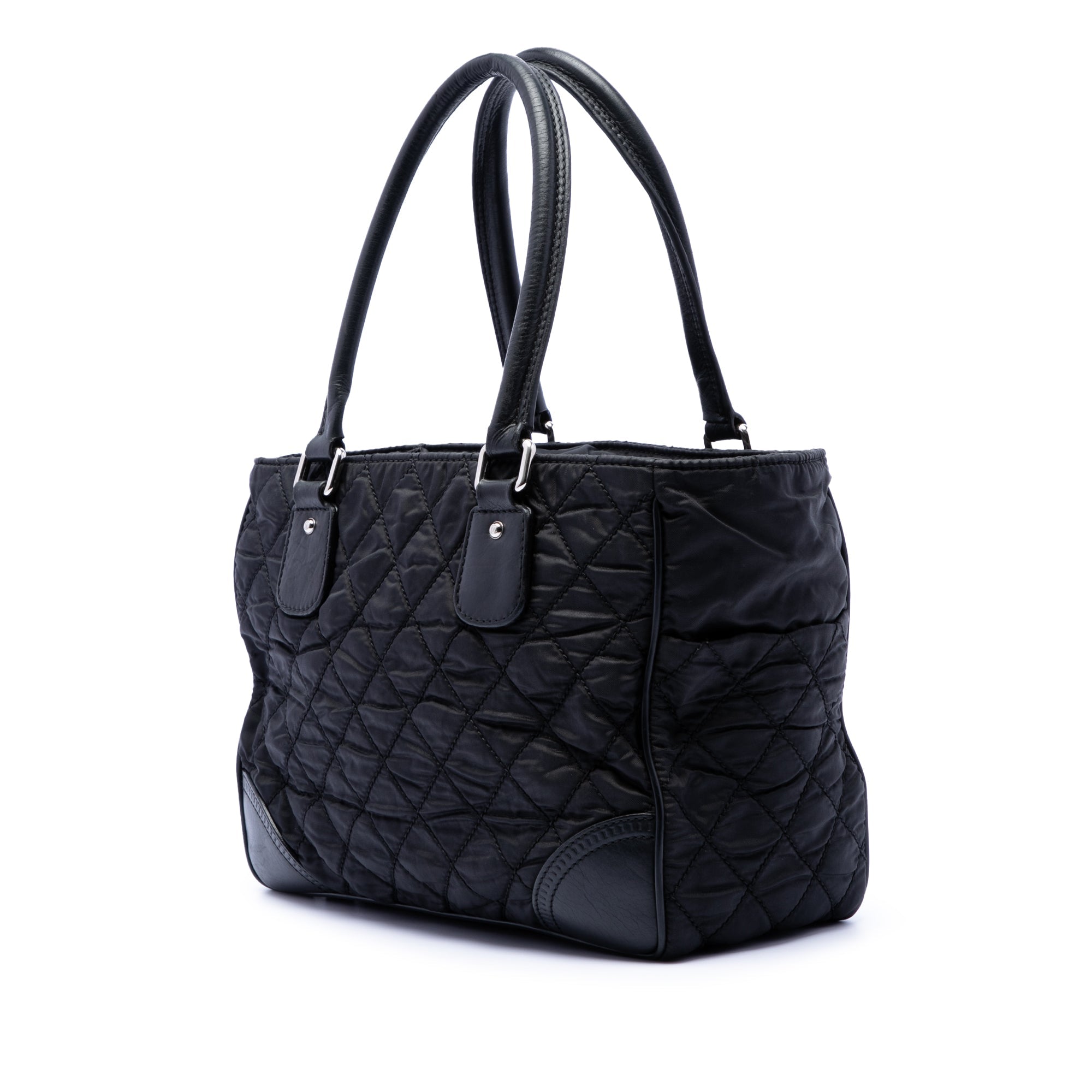 Paris New York Quilted Nylon Tote