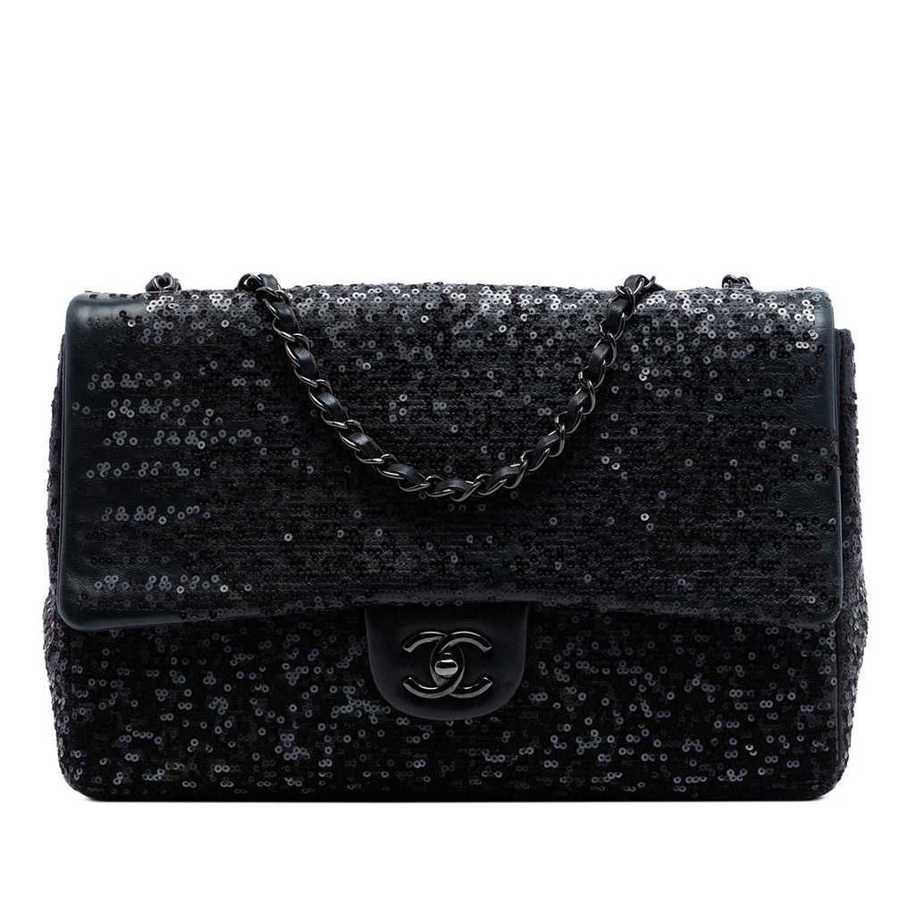 Jumbo Classic Sequins Single Flap