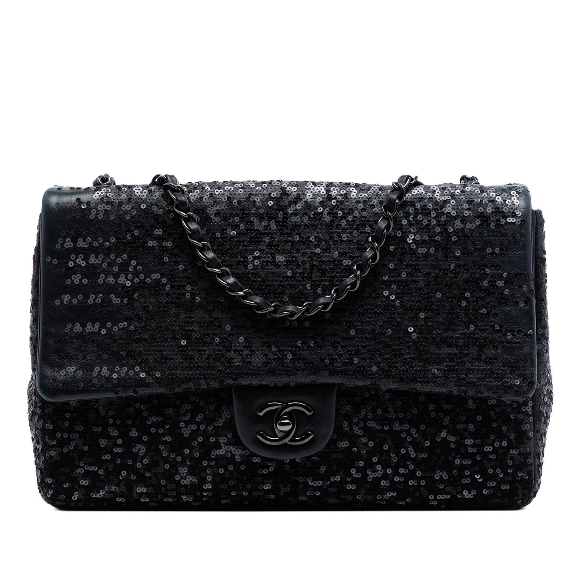 Jumbo Classic Sequins Single Flap