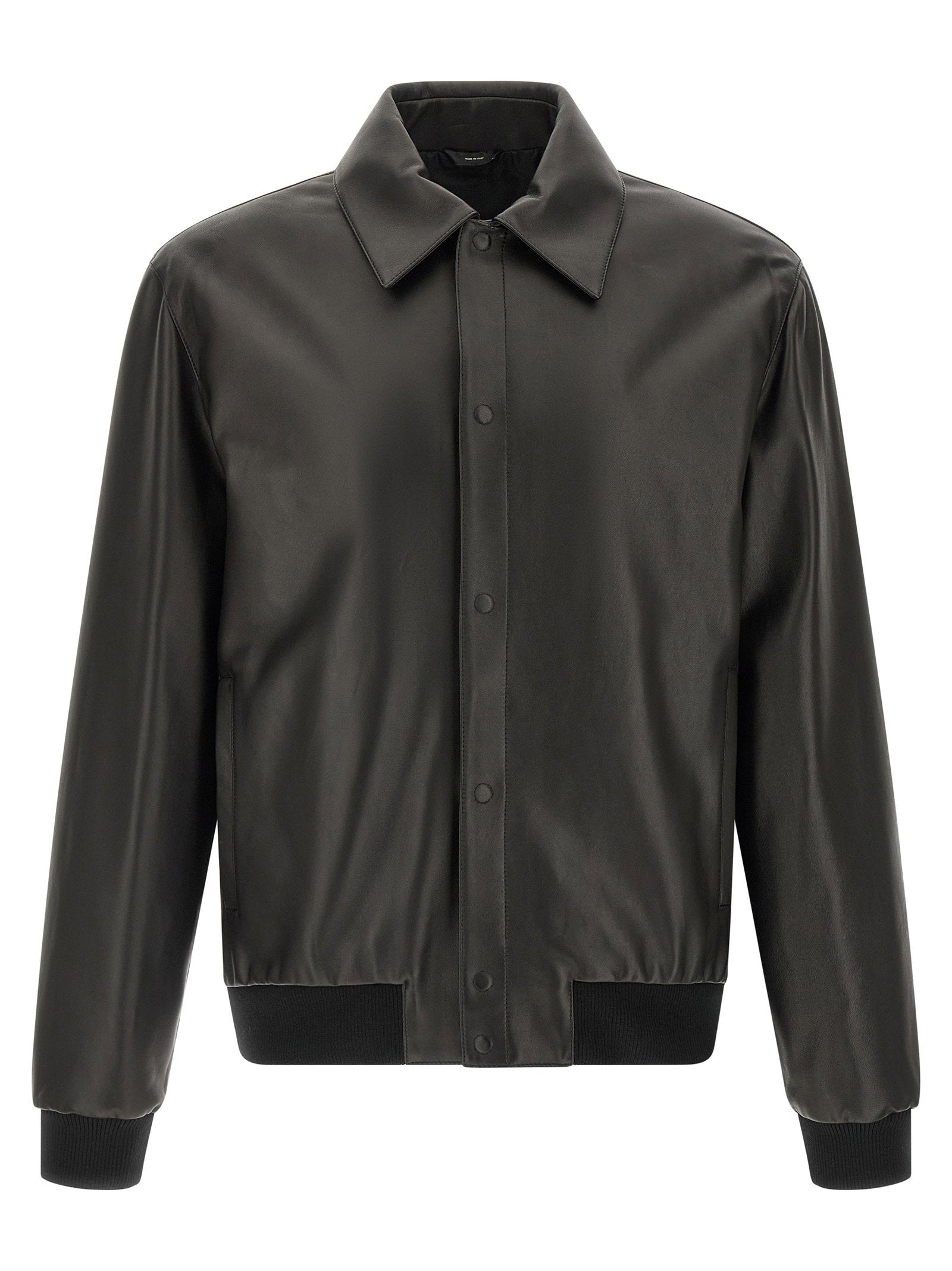 Fendi Smooth Leather Blouson — Black