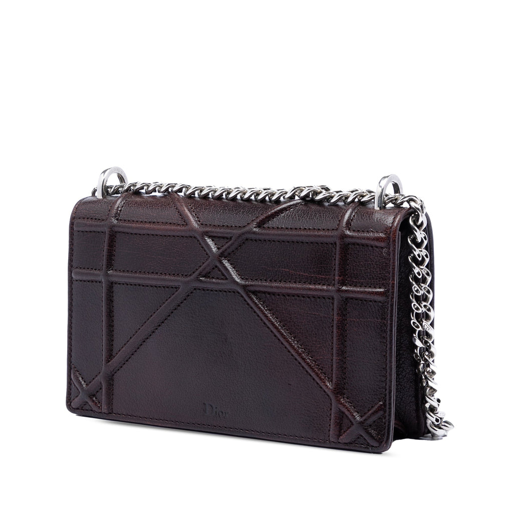 Mini Grained Calfskin Diorama Flap