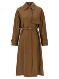 Fendi Nappa Leather Trench Coat — Camel