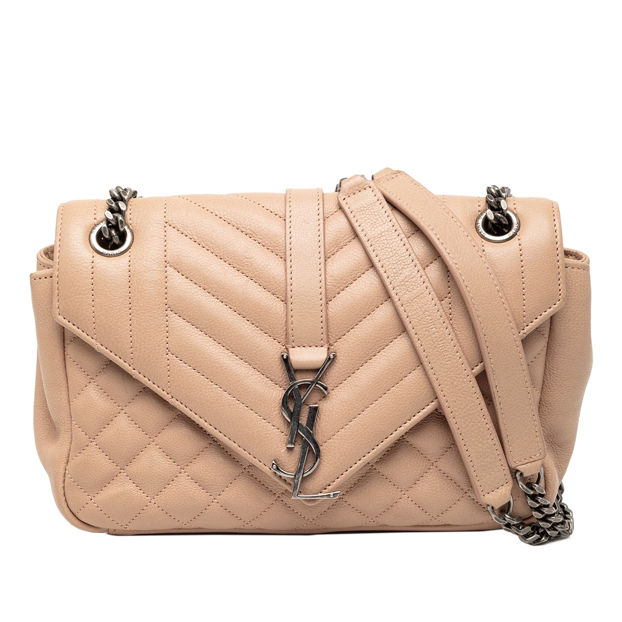 Medium Sheepskin Triquilt Monogram College Bag