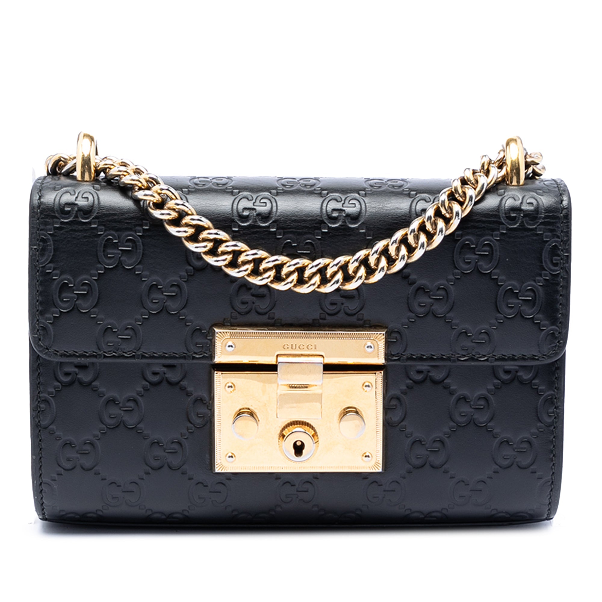 Small Guccissima Padlock Crossbody