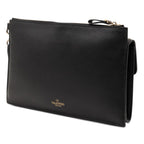 Grained Calfskin Rockstud Wristlet Clutch
