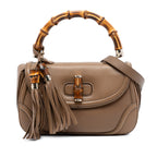 Medium Calfskin New Bamboo Top Handle Bag