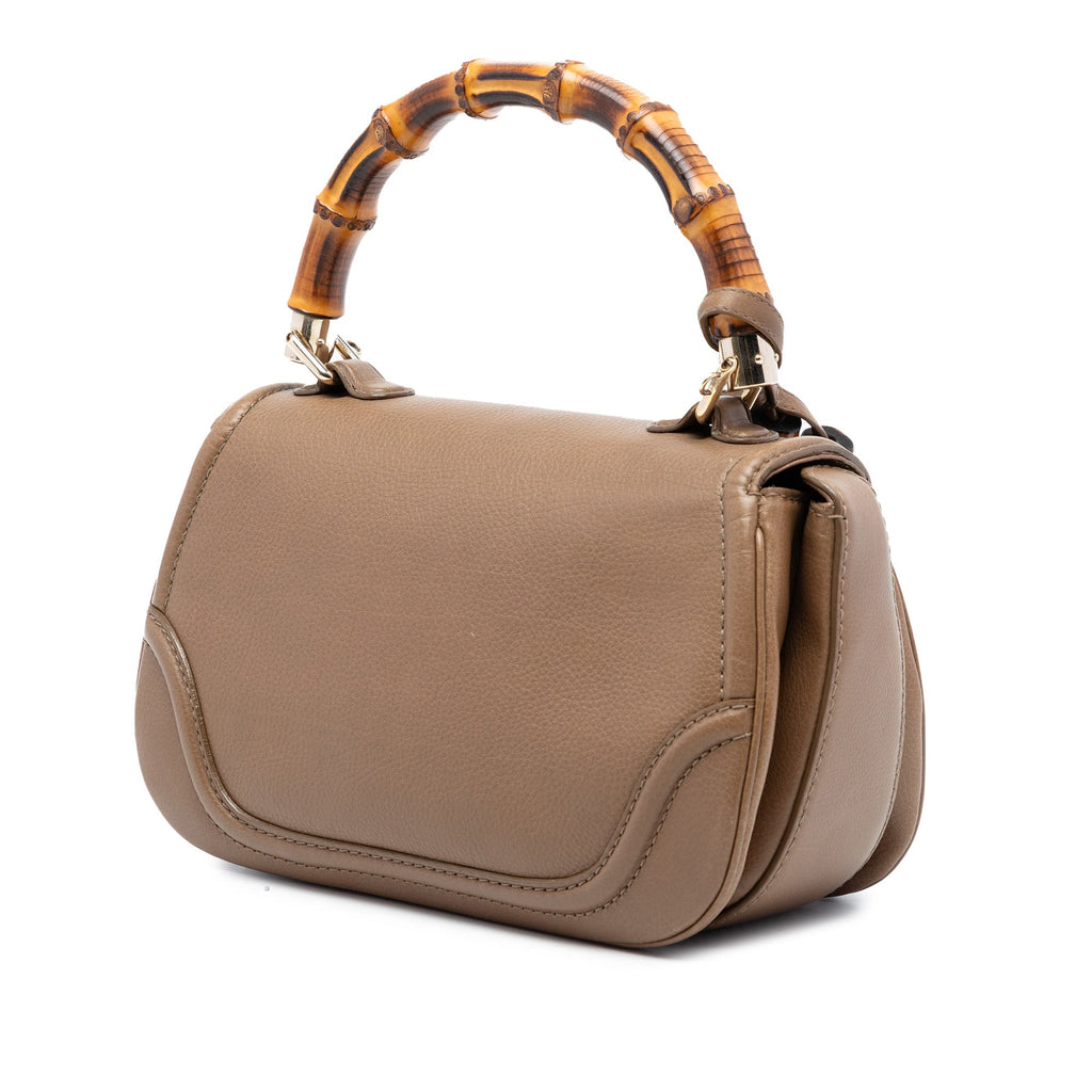 Medium Calfskin New Bamboo Top Handle Bag