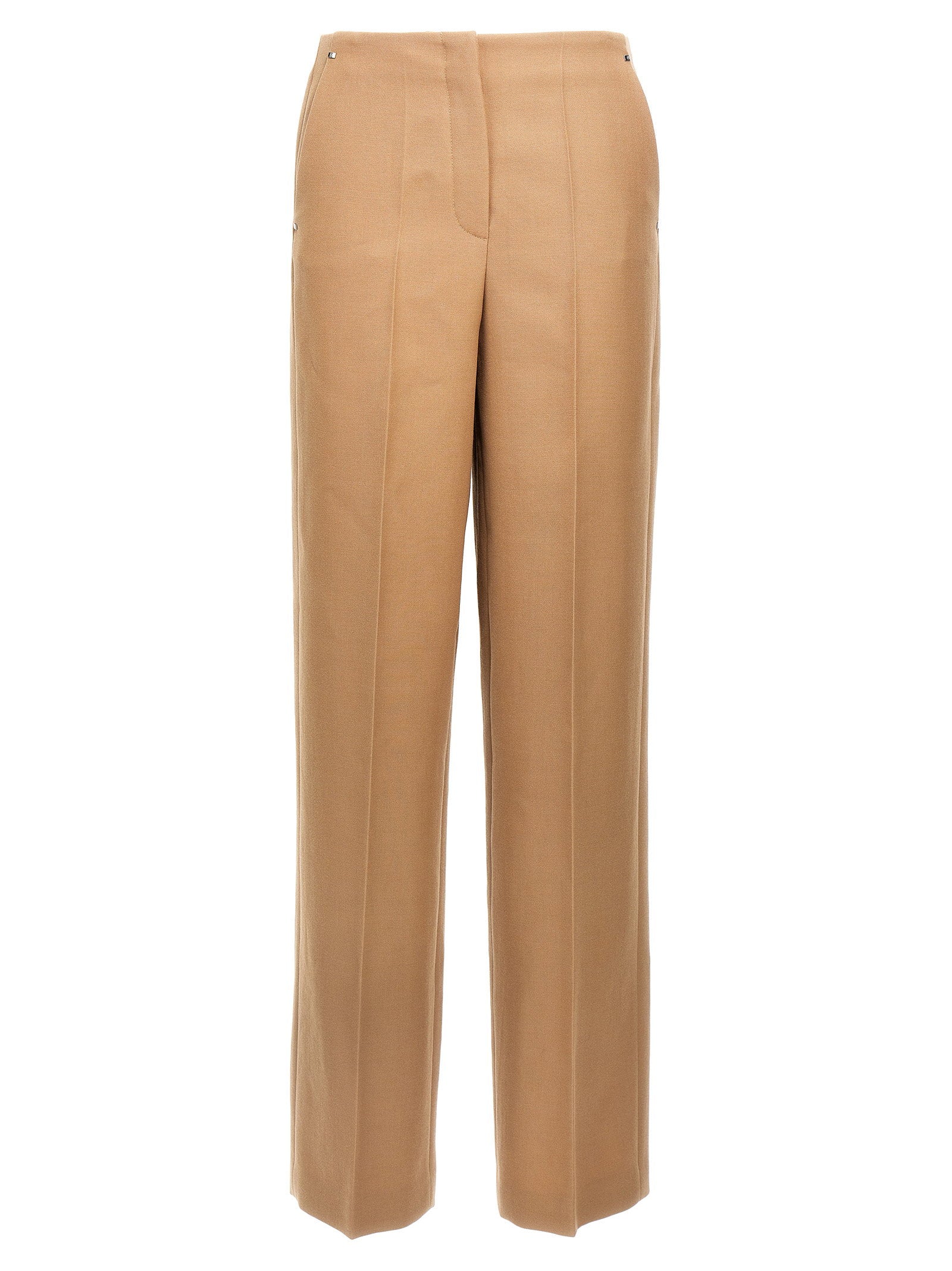 Fendi Grain de Poudre Wool Trousers — Camel