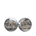CC Brass Strass Clip On Earrings