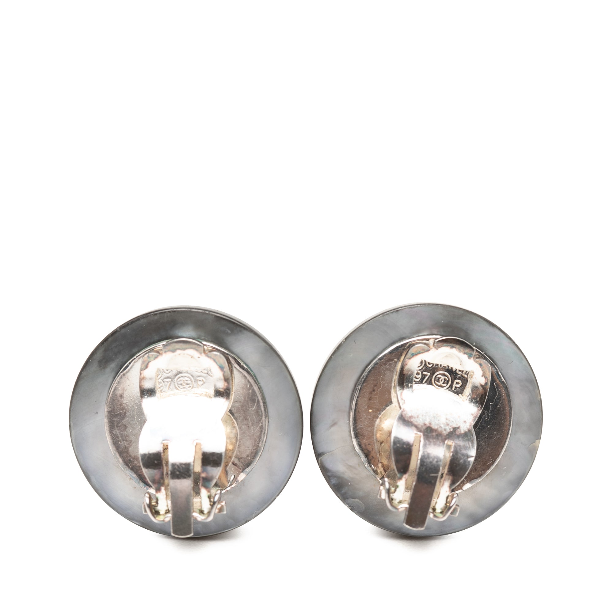 CC Brass Strass Clip On Earrings