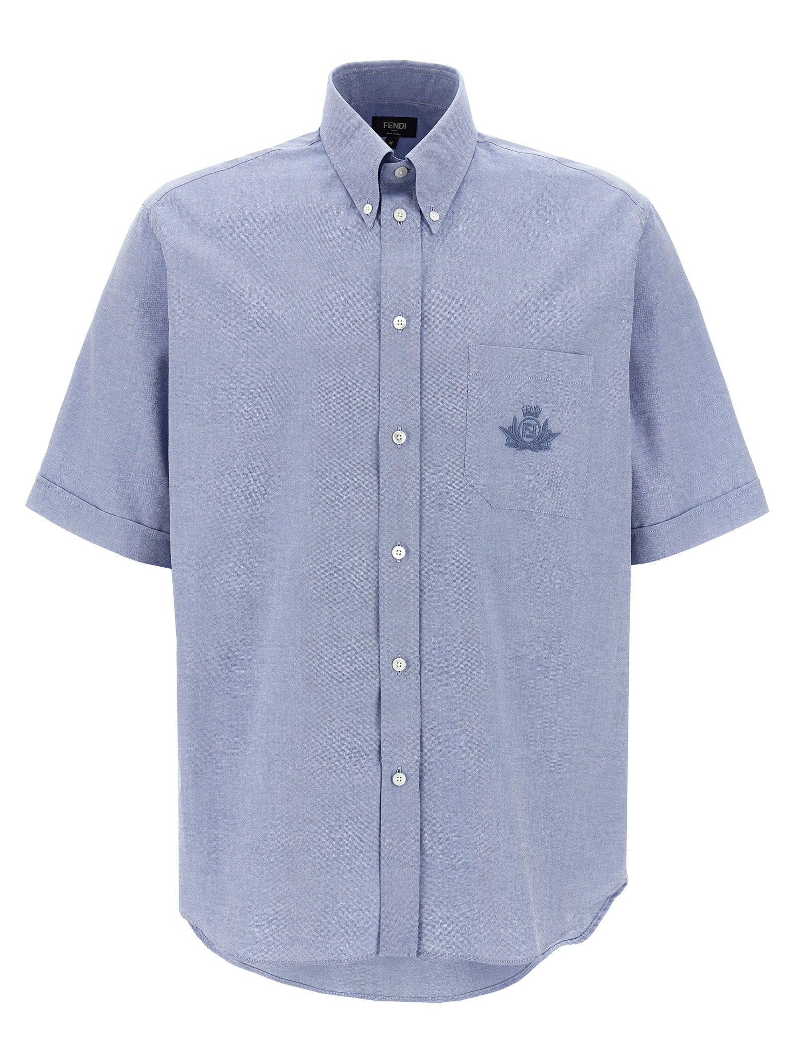 Fendi Fendi Crest Oxford Shirt — Blue