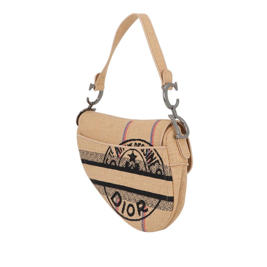 Jute Union Embroidered Saddle Bag