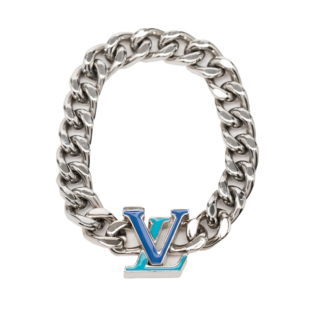 Stainless Steel Enamel LV Chain Bracelet M