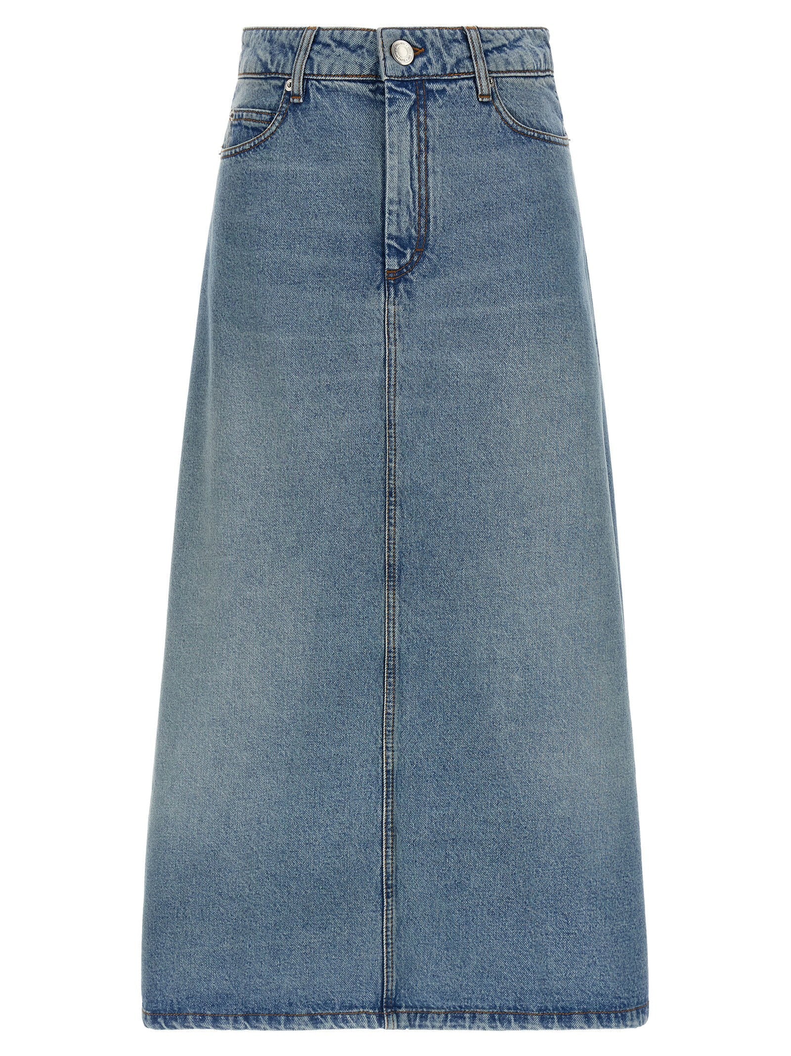 Ami Paris Trapeze Skirt — Blue