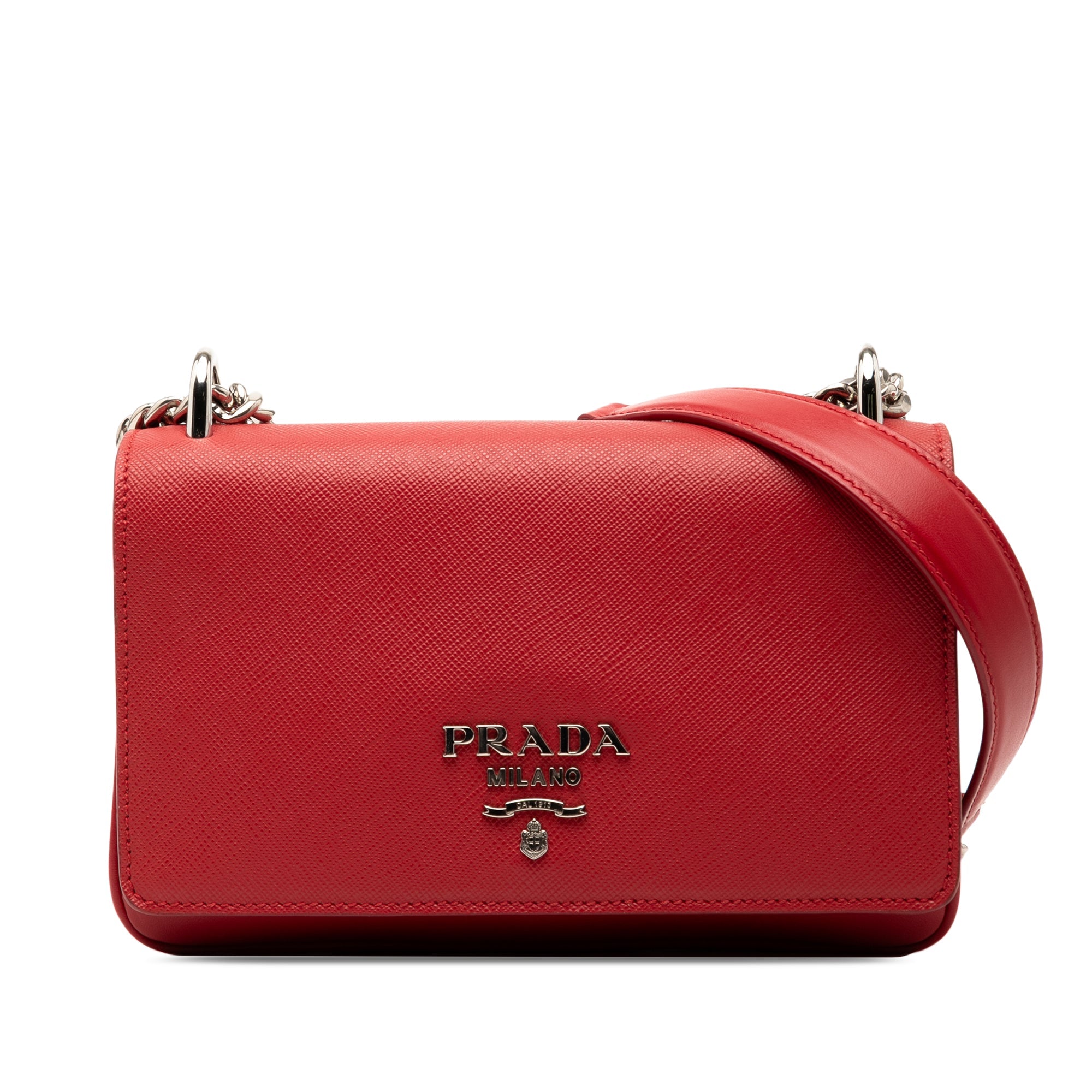 Saffiano and City Calf Chain Crossbody