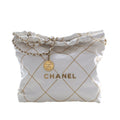 Small Quilted Shiny Calfskin Chain 22 Handbag