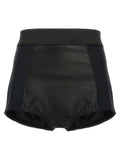 Dolce & Gabbana Satin High-Waisted Short Trousers — Black