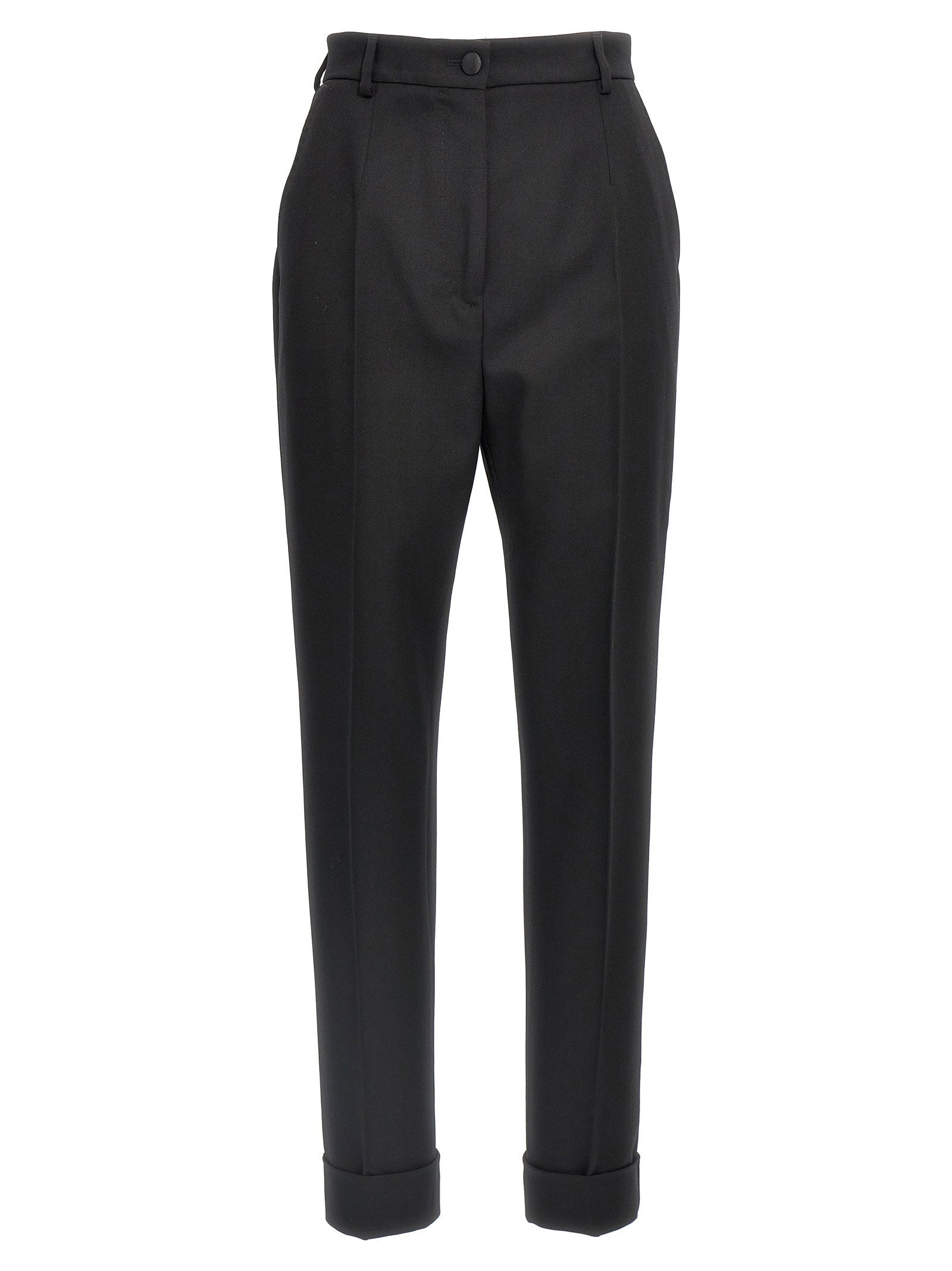Dolce & Gabbana Tailored Wool Trousers — Black
