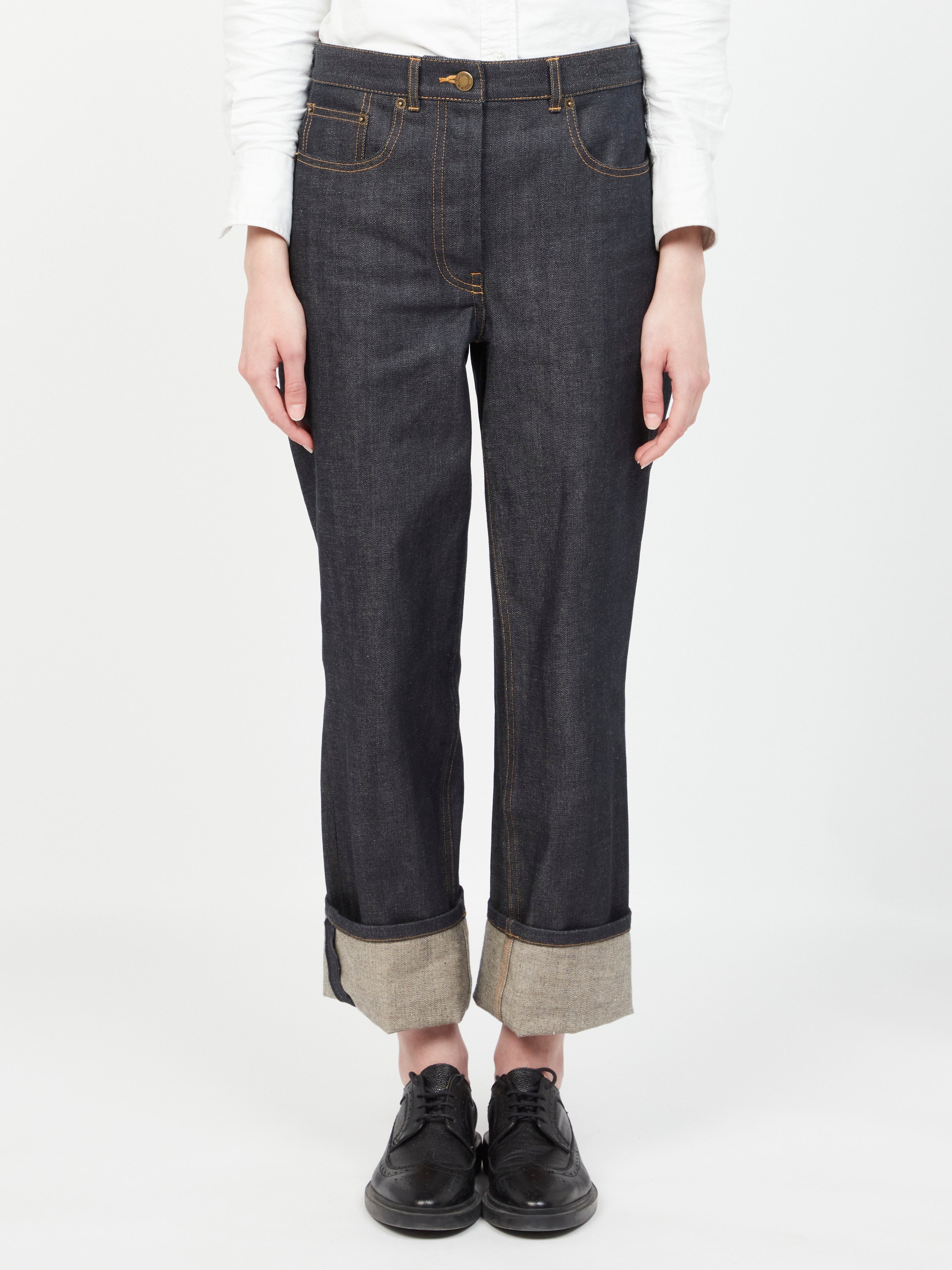 Thom Browne Japanese Selvedge Denim Jeans — Navy