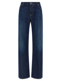 Dolce & Gabbana Trompe-l'Oeil Pleated Jeans — Dark Blue