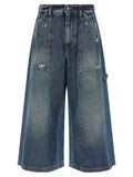 Dolce & Gabbana Patchwork Denim Bermuda Shorts — blue