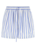 Dolce & Gabbana Striped Poplin Bermuda Shorts — blue