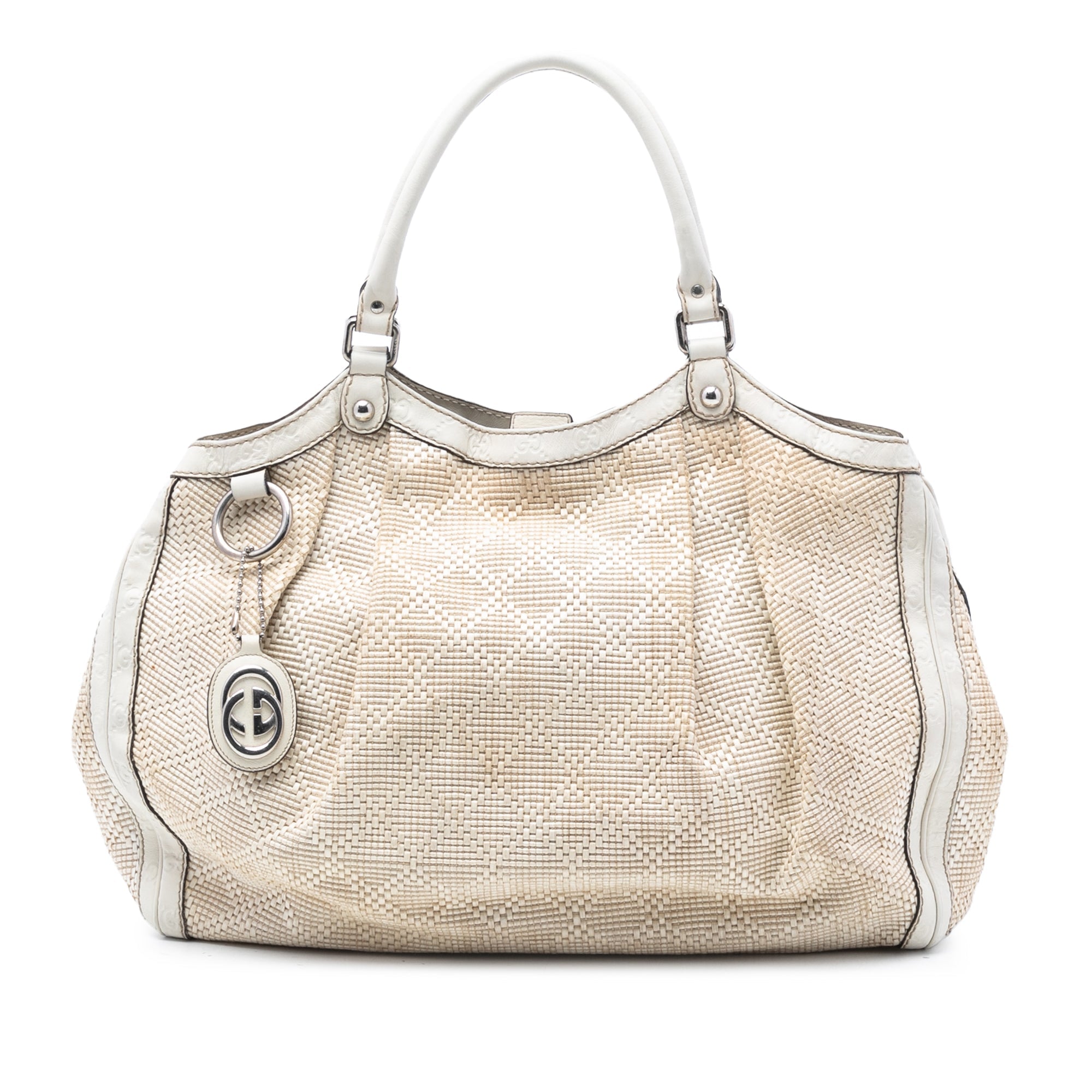 Large Diamante Raffia Sukey Tote