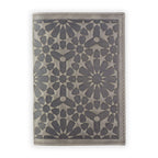 Leather Passport Holder Zellige Gray