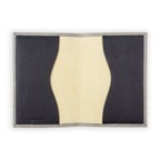 Leather Passport Holder Zellige Gray