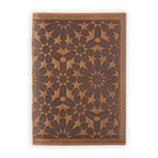 Leather Passport Cover Zellige Brown