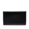 Metal Trimmed Smooth Calfskin Clutch