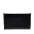 Metal Trimmed Smooth Calfskin Clutch