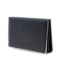 Metal Trimmed Smooth Calfskin Clutch