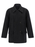 Fendi Wool Felt Coat — Charcoal