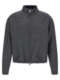 Fendi Reversible Wool Blouson — Gray