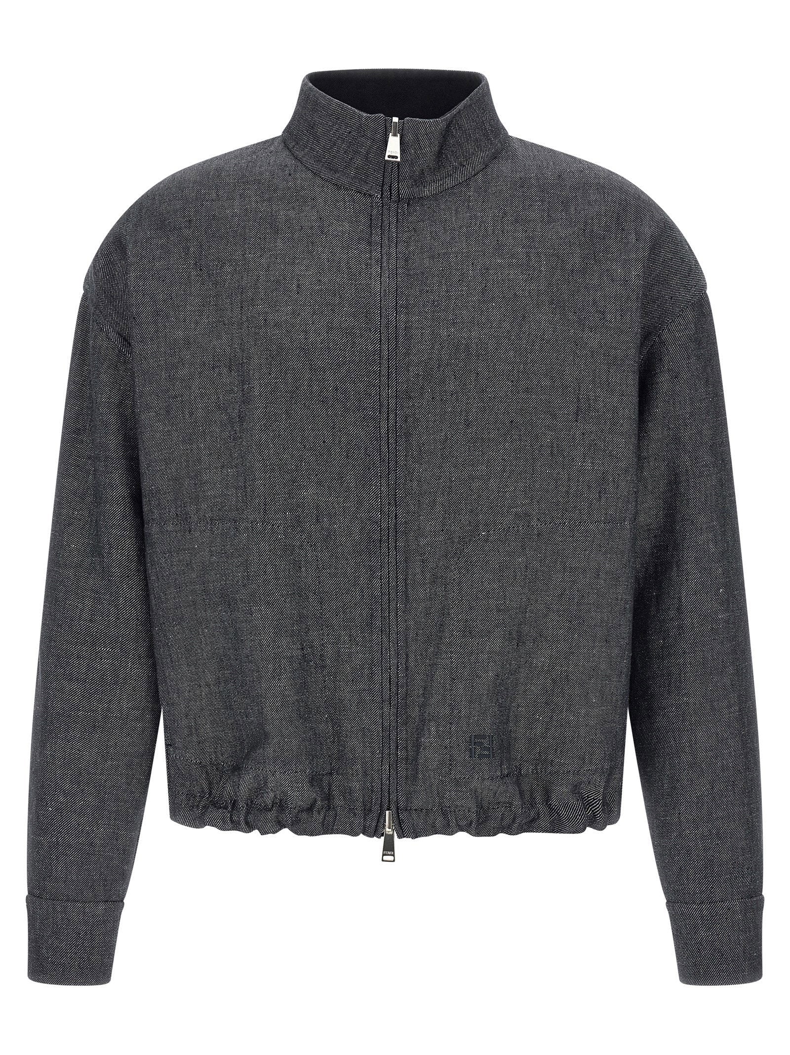 Fendi Reversible Wool Blouson — Gray