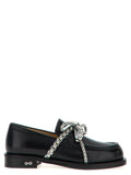 Mach & Mach Crystal Stud-Embellished Loafer — Black