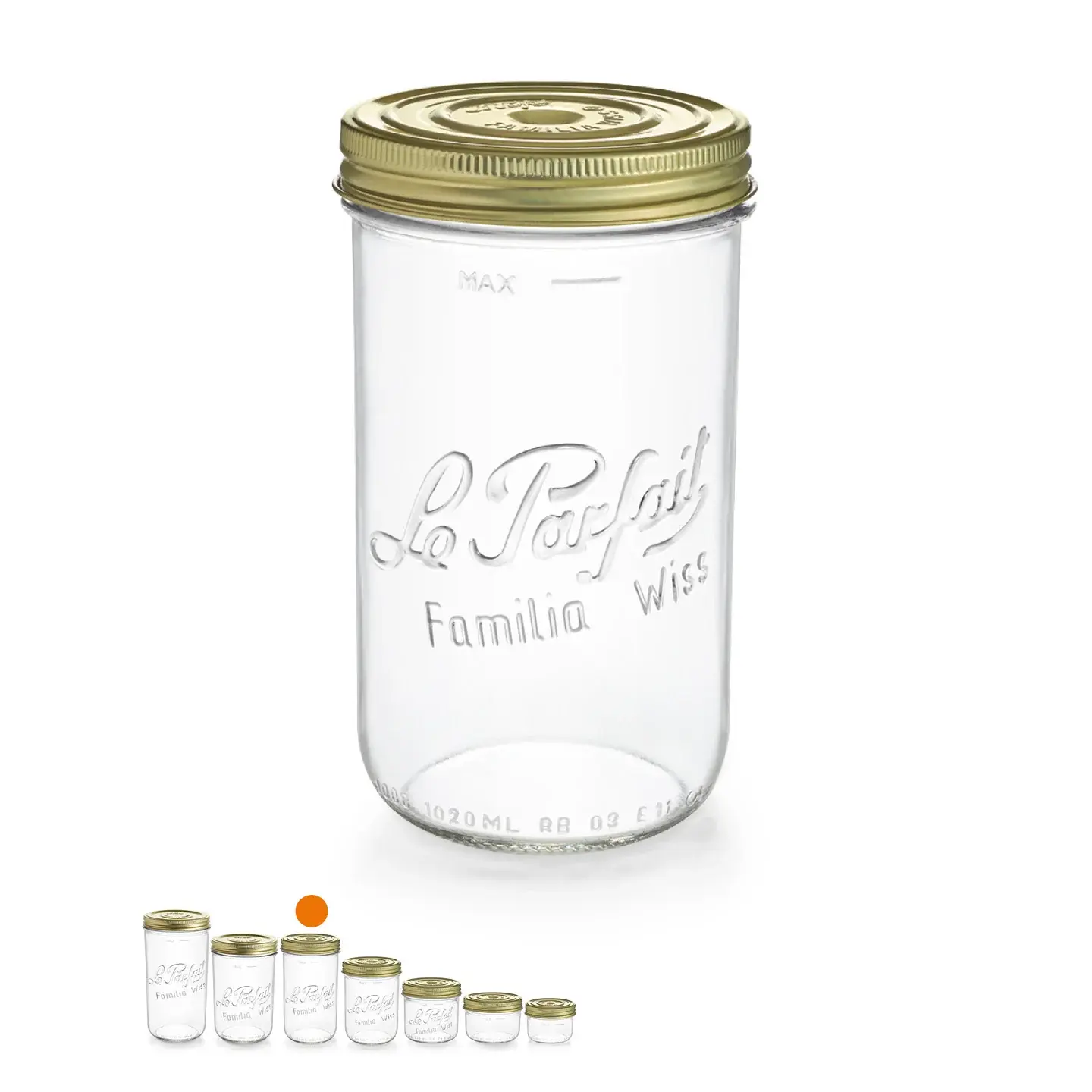 Le Parfait "Wiss" glass jar 1000 ml D110