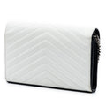 Bicolor Grain De Poudre Chevron Monogram Envelope Chain Wallet